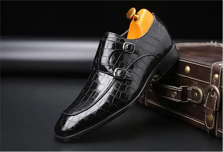 Crocodile Grain Leather Shoes