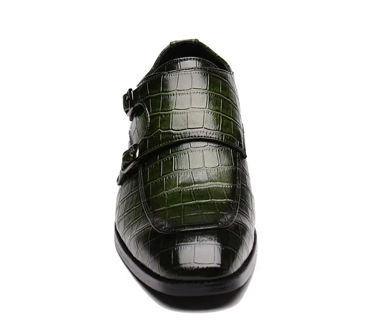 Crocodile Grain Leather Shoes