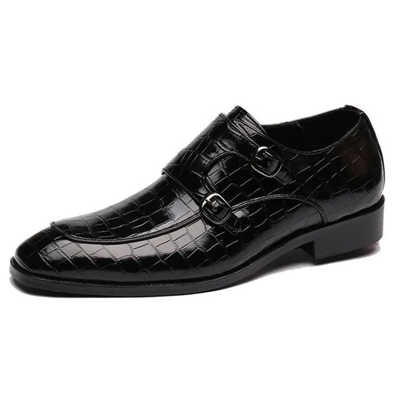 Crocodile Grain Leather Shoes