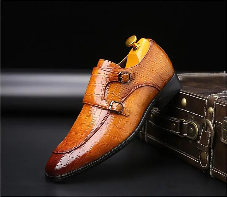 Crocodile Grain Leather Shoes