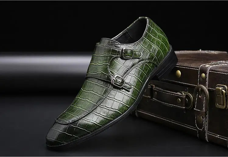 Crocodile Grain Leather Shoes