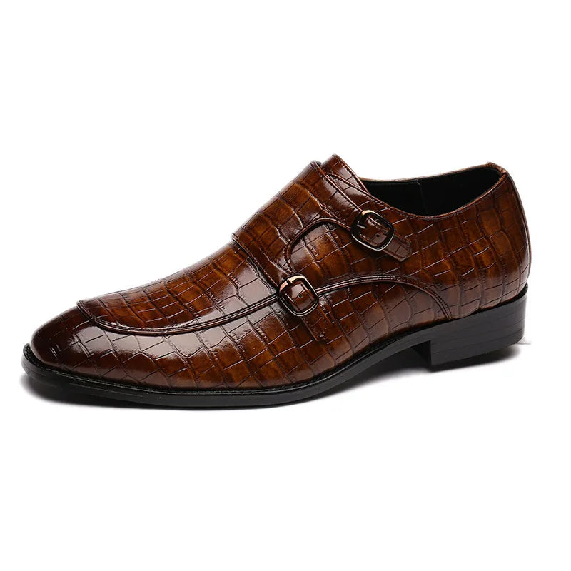 Crocodile Grain Leather Shoes