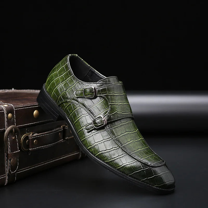 Crocodile Grain Leather Shoes