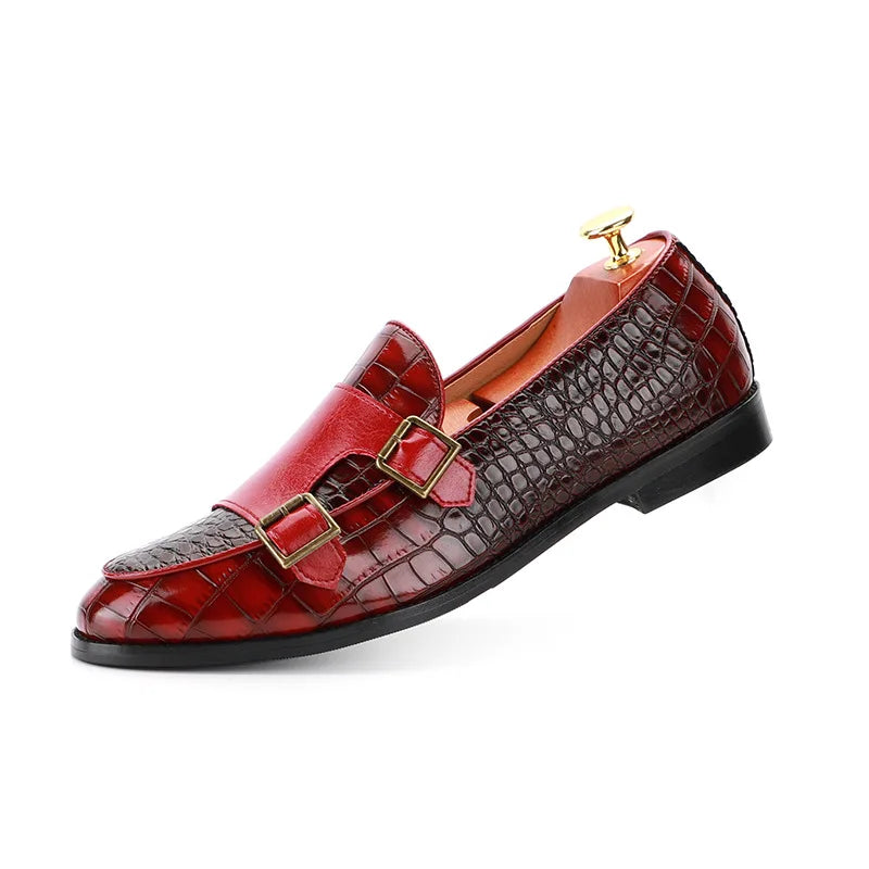 Men Crocodile Pattern Leather Shoes