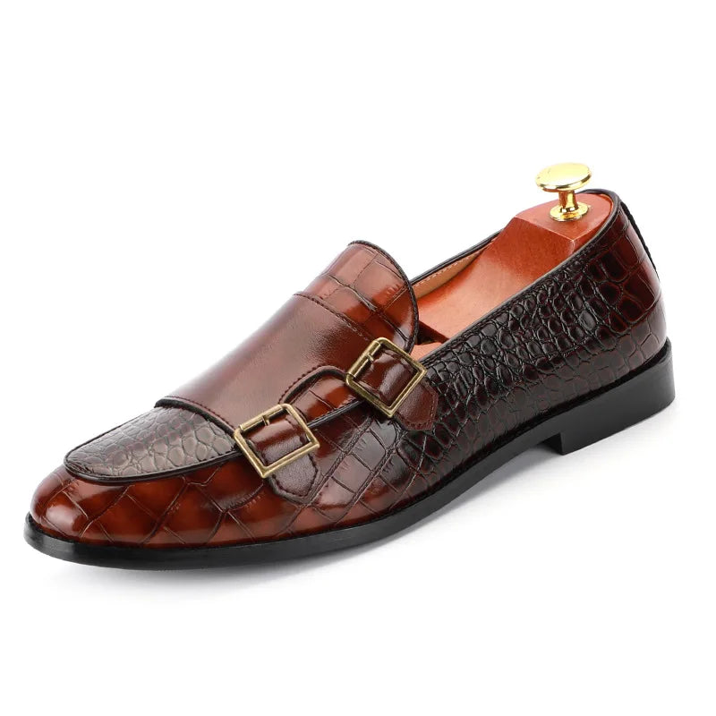 Men Crocodile Pattern Leather Shoes