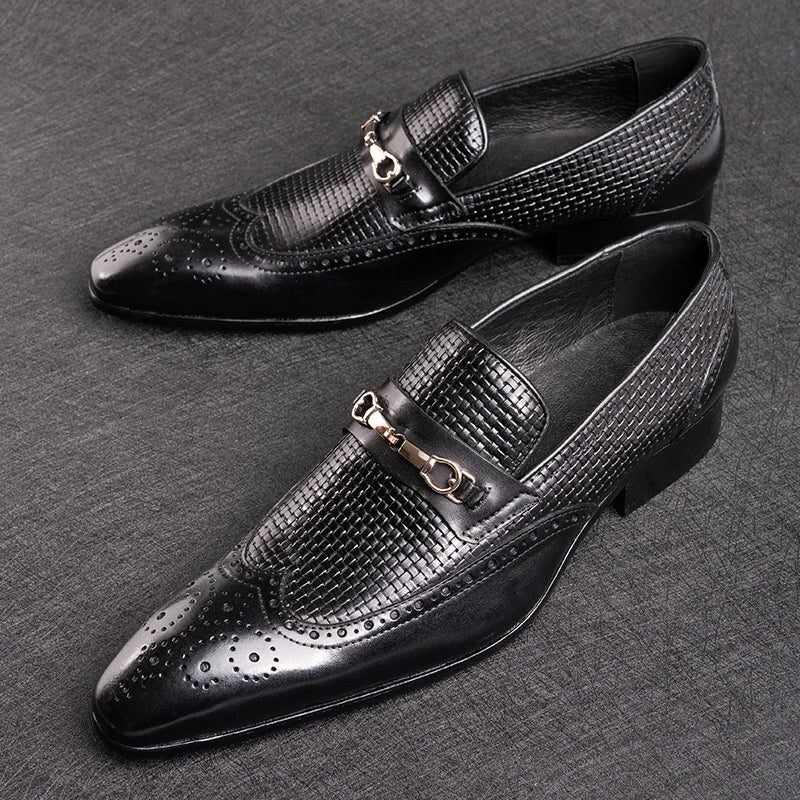 Handmade Black Loafers