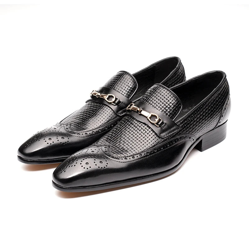 Handmade Black Loafers