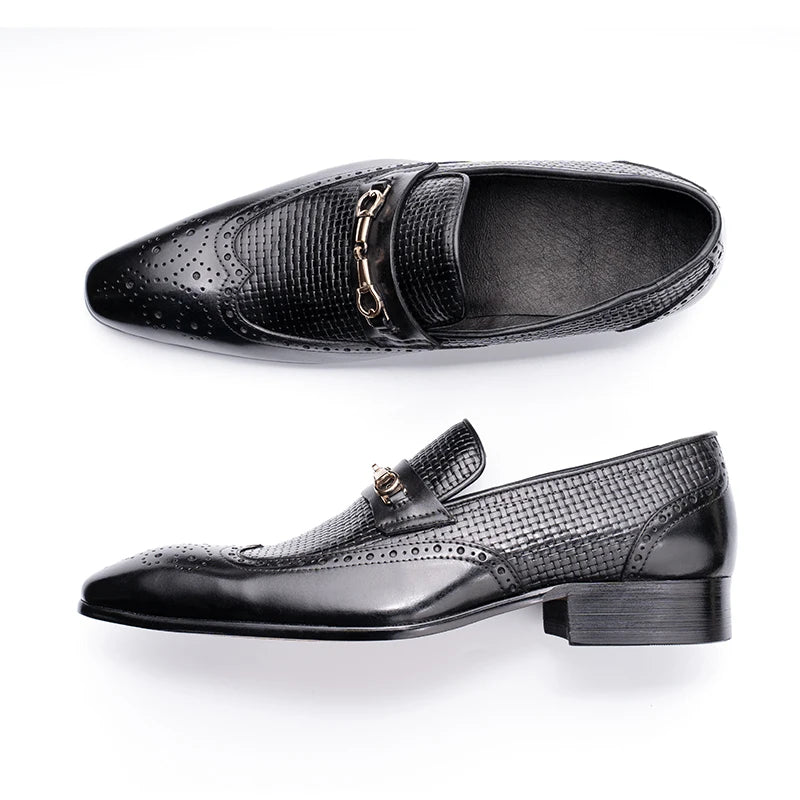 Handmade Black Loafers