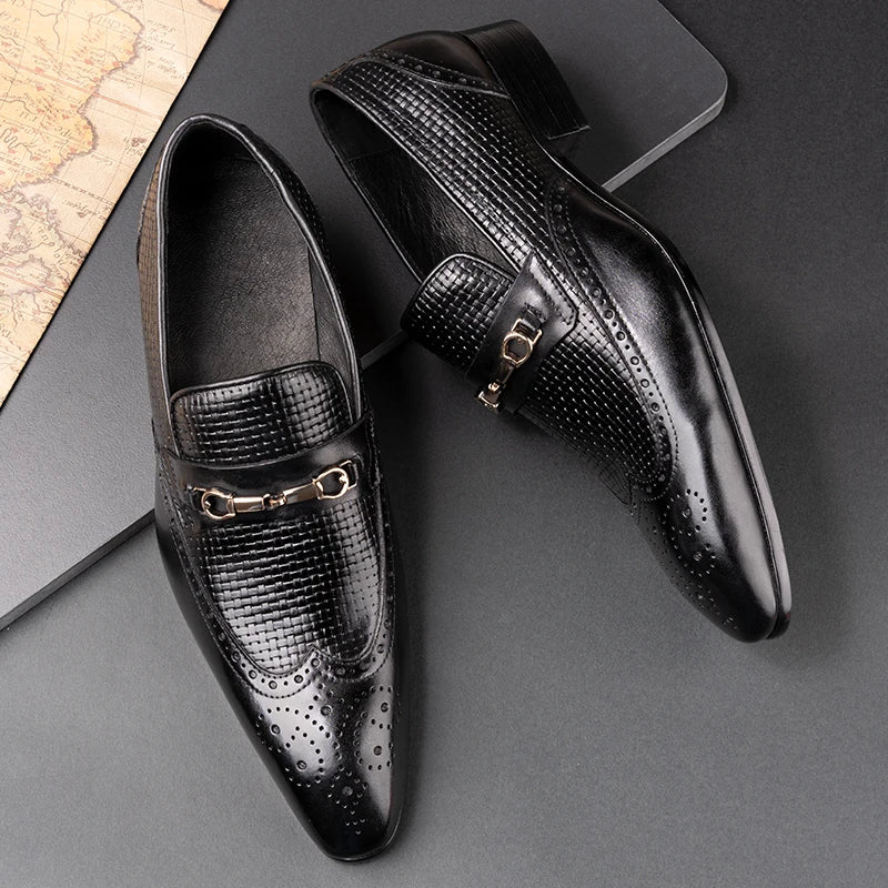 Handmade Black Loafers