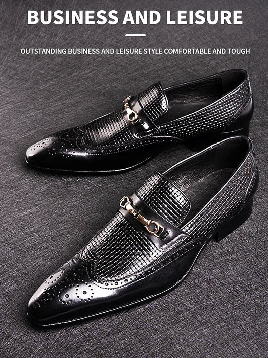 Handmade Black Loafers