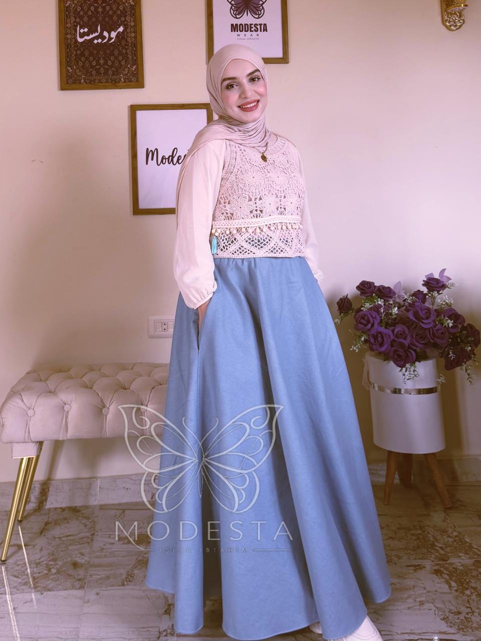 جيبة جينز كلوش - الصورة 3